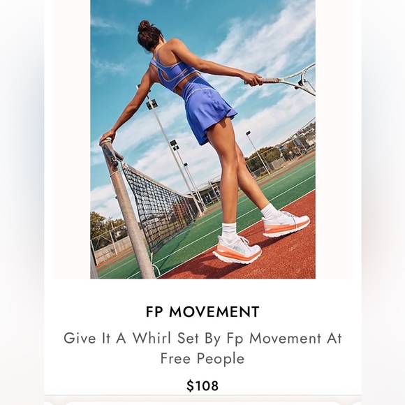 FREE PEOPLE MOVEMENT- Give It A Whirl 2-piece Tennis Dress -Large - Picture 3 of 10